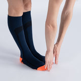 Chaussettes de Compression - Bleu et Orange