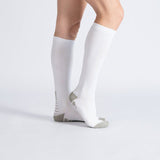 Chaussettes de Compression - Blanc et Gris