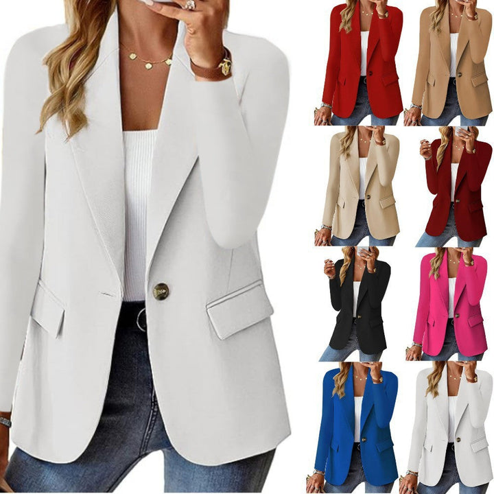 Damen Blazer | Elegant | Businessjacke mit Ein-Knopf-Design | Perfekt für Büro & Alltag