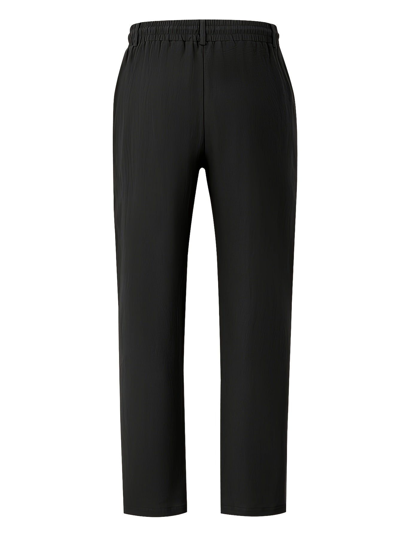 Pantalon en lin pour homme à coupe ample et taille ajustable par cordon