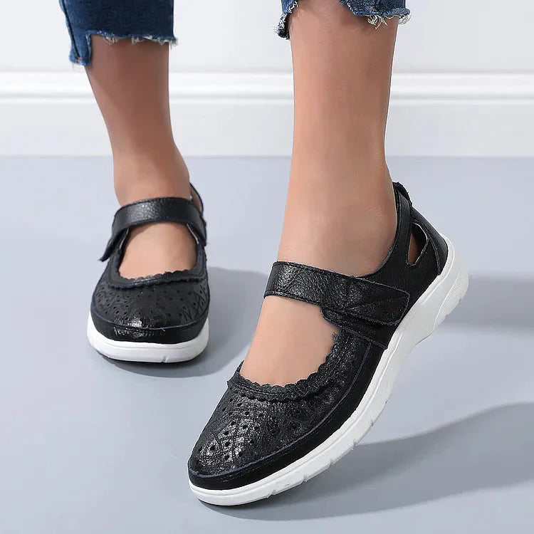 Simona – Weiße Leder Loafers Mit Komfortfußbett Für Damen