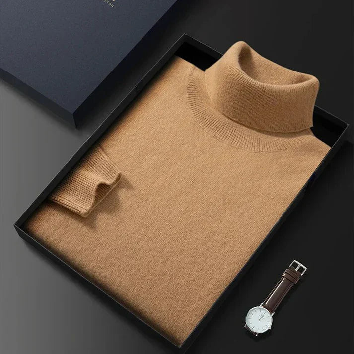 Herren Rollkragenpullover | Eleganter Weicher Langarm Pullover | Warm & Bequem für Kalte Tage