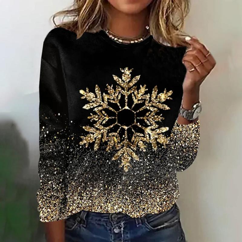Damen Glitzer-Top | Langarmshirt | Stylisch & Elegant