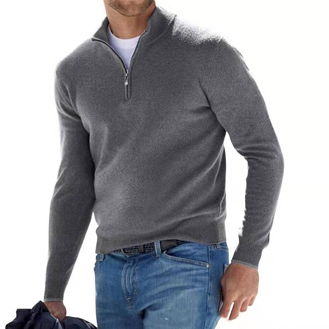 Herrenpullover V-Ausschnitt | Strickpullover Winter Herbst | Warm & Atmungsaktiv | Feinwolle