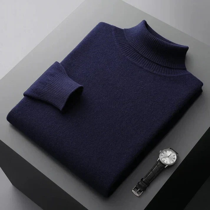 Herren Rollkragenpullover | Eleganter Weicher Langarm Pullover | Warm & Bequem für Kalte Tage