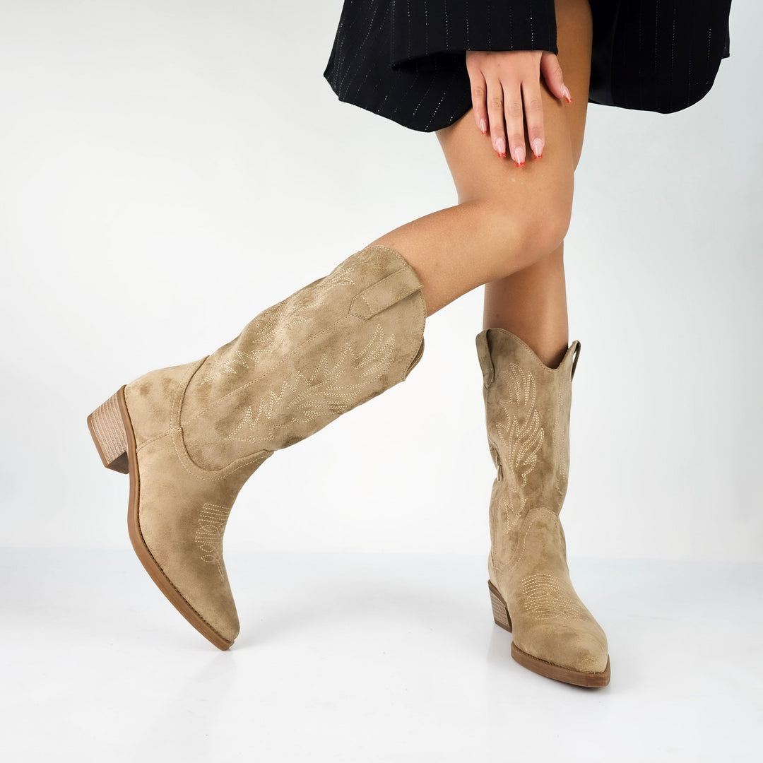 Damen Cowboy Stiefeletten | Moderner Blockabsatz für Stil & Alltag