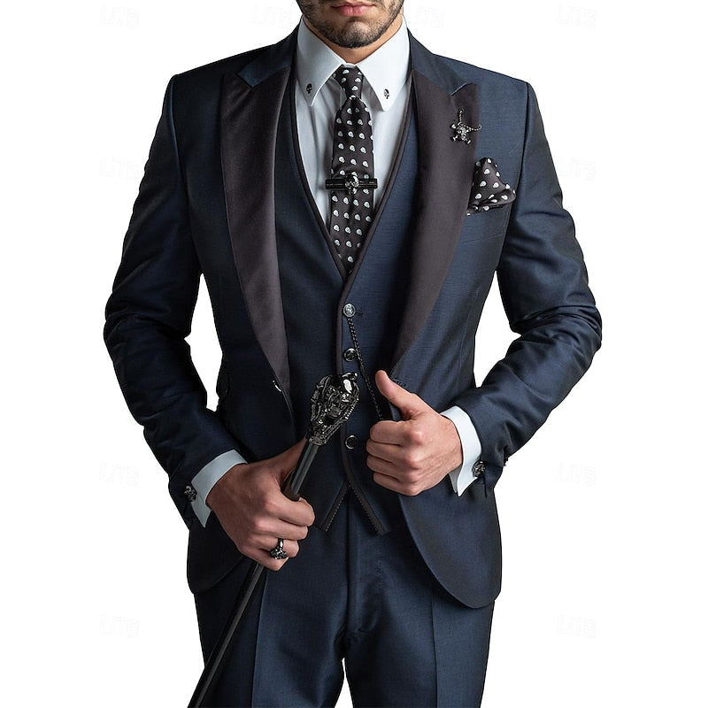 Herren 3-teiliges Set | Blazer, Weste & Hose | Eleganter Anzug für stilvolles Outfit
