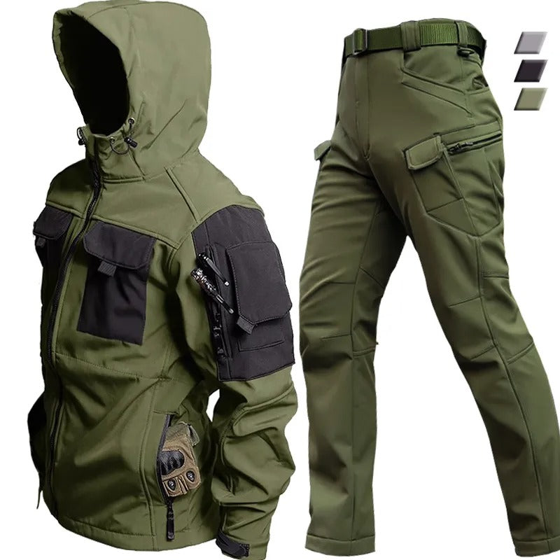 Herren Outdoor Set | Atmungsaktiv & Wetterfest | Funktionsjacke & Hose für Outdoor