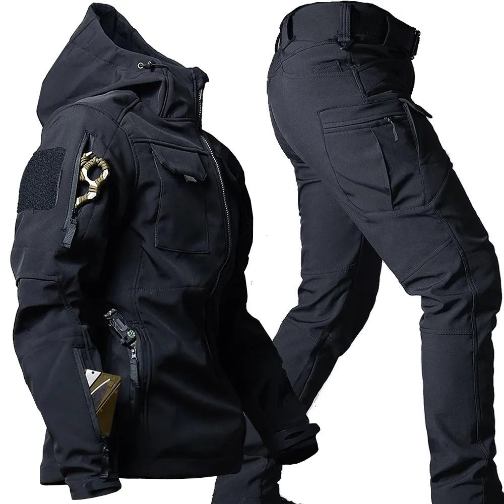 Herren Outdoor Set | Atmungsaktiv & Wetterfest | Funktionsjacke & Hose für Outdoor