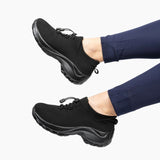 Chaussures Orthopédiques Stretch à Coussinets - Noir Minuit
