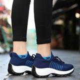 Chaussures Orthopédiques Stretch à Coussinets - Blanc Bleu