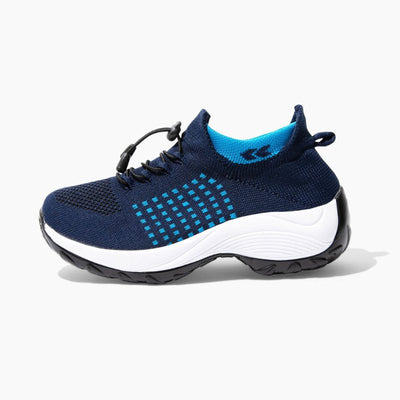Chaussures Orthopédiques Stretch à Coussinets - Blanc Bleu