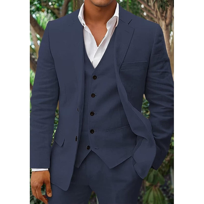 Herren 3-teiliges Set | Blazer, Weste & Hose | Eleganter Anzug für stilbewusste Männer
