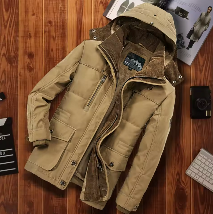 Herren Wintermantel mit Kapuze | Klassisch | Stilvoll & Funktional für Kalte Tage